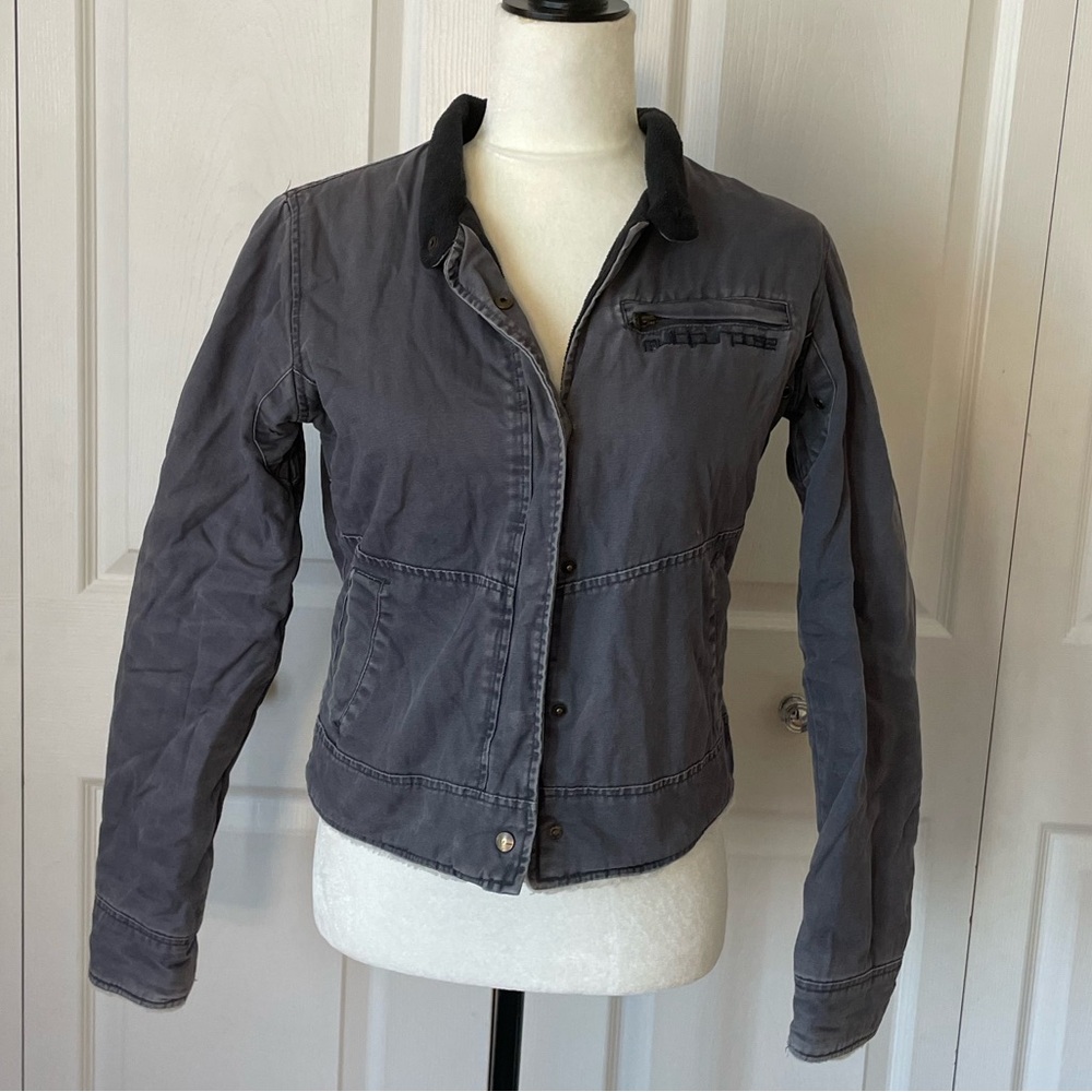 Bershka faded gray sherpa jacket 3 pockets size S